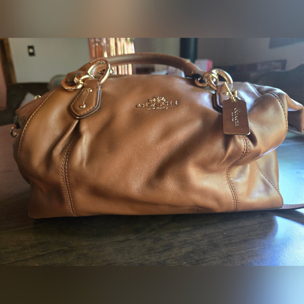 Coach Ashley Brown Leather Handbag